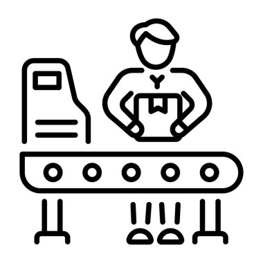 Montaj satırını gösteren bir satır biçimi simgesi