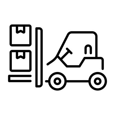 Forklift gösteren bir satır biçimi simgesi