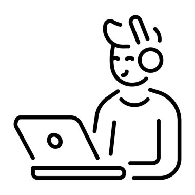 Temsilci gösteren bir satır biçimi simgesi