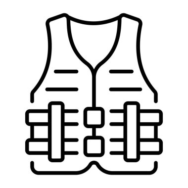 Güvenlik yeleğini temsil eden doğrusal bir simge