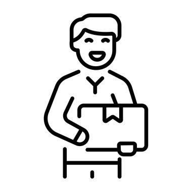 Paket dağıtımını temsil eden doğrusal biçim simgesi