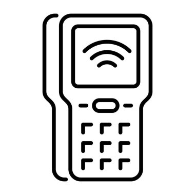 Depo tarayıcısını tasvir eden bir taslak biçim simgesi