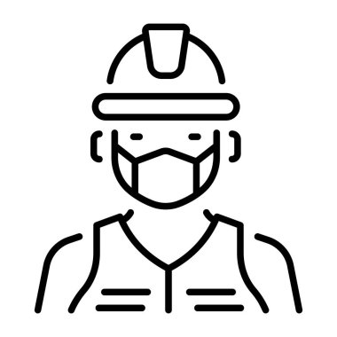 İşçiyi temsil eden doğrusal bir simge