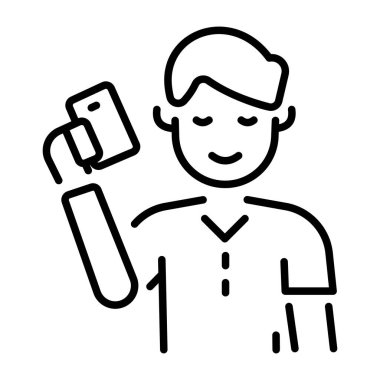 Çağrıyı tasvir eden bir taslak biçim simgesi