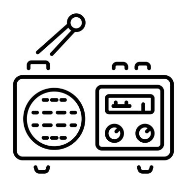 Radyo yayınını temsil eden doğrusal bir simge