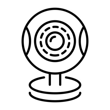 Web kamerasını temsil eden doğrusal biçim simgesi