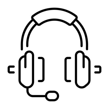 Askeri kulaklık tasvir eden bir taslak biçim simgesi