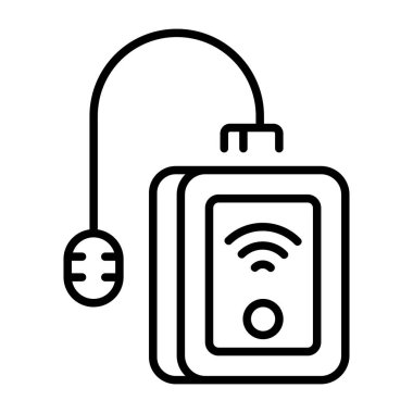 Taşınabilir çevirmeni gösteren bir satır biçimi simgesi