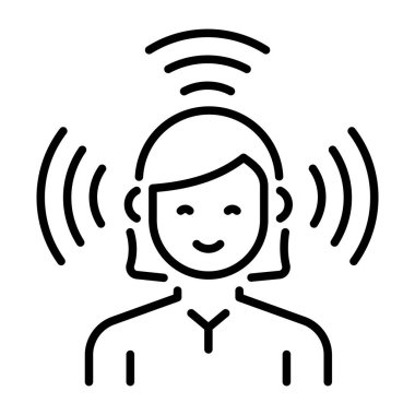 Dinleme becerilerini gösteren bir taslak biçimi simgesi