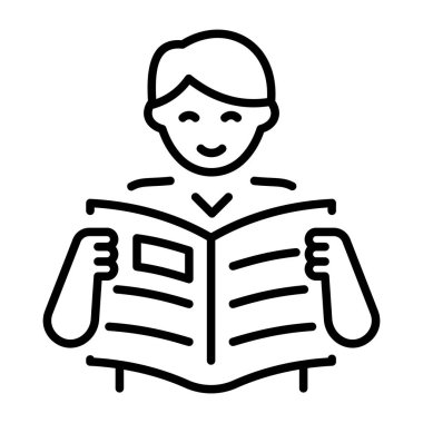 Okuma haberlerini tasvir eden bir taslak biçimi simgesi