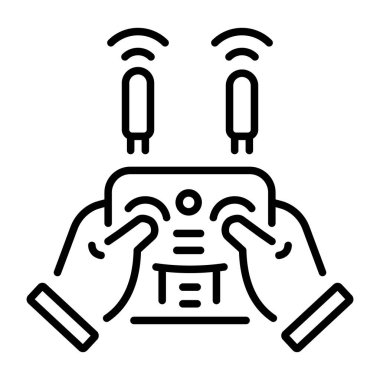 Uzaktan kumandayı gösteren bir satır biçimi simgesi