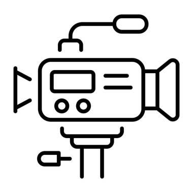 Kayıt kamerası tasvir eden bir taslak biçim simgesi