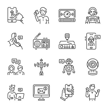 İletişim Satırı Biçimi Simgeleri Koleksiyonu 