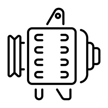 Alternatörü gösteren bir satır biçimi simgesi