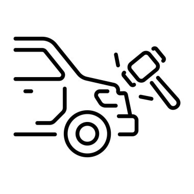 Araba tamirini gösteren bir satır biçimi simgesi