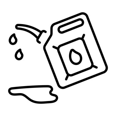 Yağ tenekesini temsil eden doğrusal bir simge