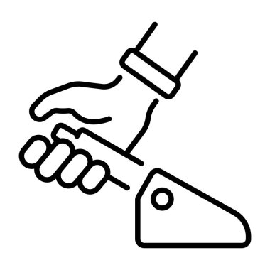 El freni kolunu temsil eden doğrusal bir simge