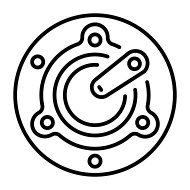 Tekerlek konumunu gösteren bir taslak biçimi simgesi