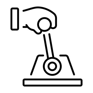 Vites kaymasını temsil eden doğrusal biçim simgesi