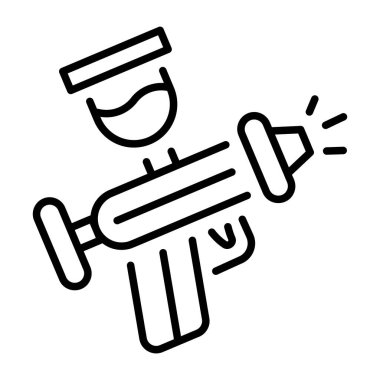 Boya tabancasını gösteren bir taslak biçimi simgesi