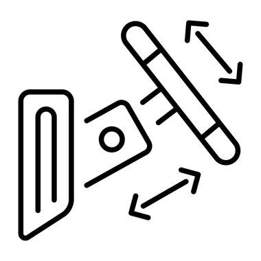 Direksiyon simidini gösteren bir taslak biçimi simgesi