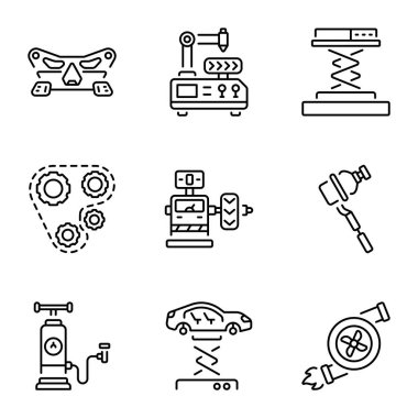 Araba Üretim Hattı Simgeleri 