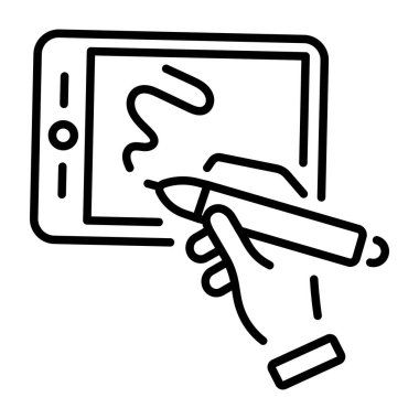 Dijital kalem aracını gösteren bir satır biçimi simgesi