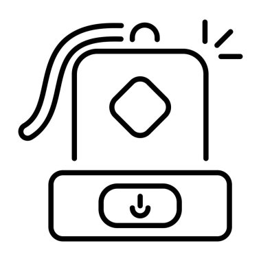 Taşınabilir işaret aygıtını temsil eden doğrusal bir simge
