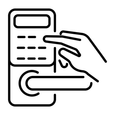 Akıllı kilit gösteren bir satır biçimi simgesi 