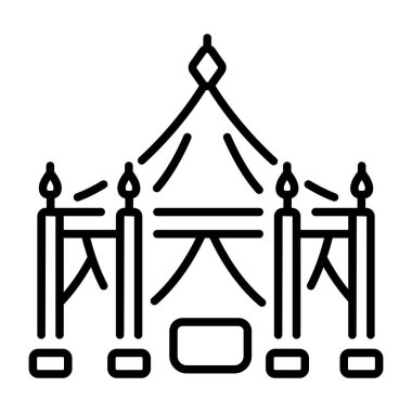 Bedevi çadırını gösteren satır biçimi simgesi