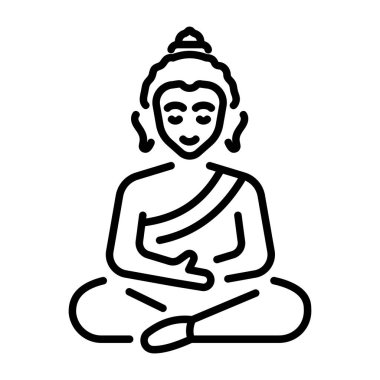 Buddha 'yı tasvir eden bir taslak biçim simgesi