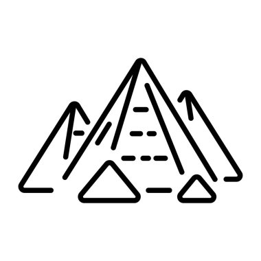 Giza piramidini tasvir eden bir taslak biçim simgesi