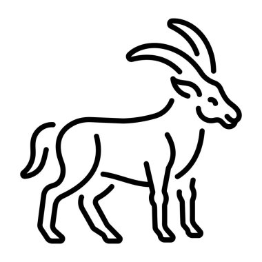 Dağ keçisi gösteren bir satır biçimi simgesi