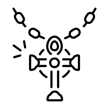 Menat kolyesini tasvir eden bir taslak biçimi simgesi