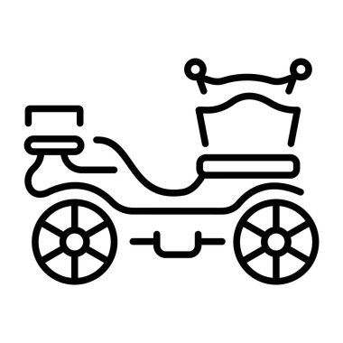 Kraliyet arabasını temsil eden doğrusal bir simge