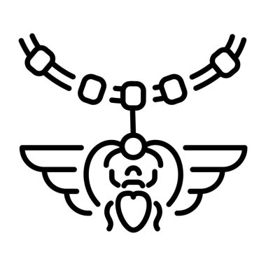 Böcek kolyesini tasvir eden bir taslak biçimi simgesi