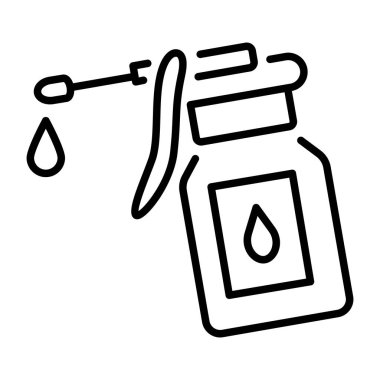 Yağlayıcı tasvir eden bir taslak biçim simgesi