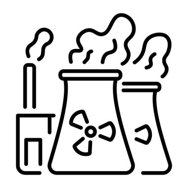 Soğutma kulesini gösteren bir satır biçimi simgesi