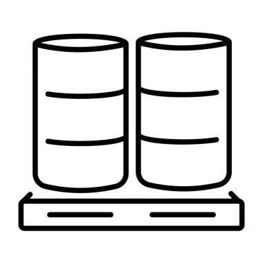 Fıçı paletini tasvir eden bir taslak biçim simgesi