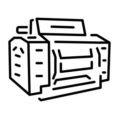 Kaydırma makinesini temsil eden doğrusal bir simge