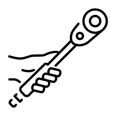 Tork anahtarını temsil eden doğrusal bir simge