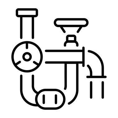 Boru hattını temsil eden doğrusal bir simge