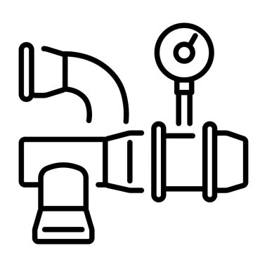 Gaz boru hattını gösteren bir satır biçimi simgesi