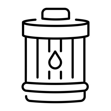 Yağ filtresi tasvir eden bir taslak biçim simgesi