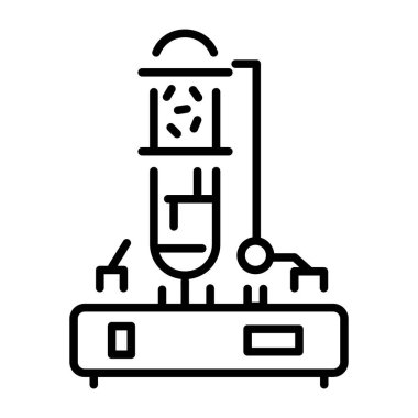 Damıtma kulesini gösteren bir satır biçimi simgesi