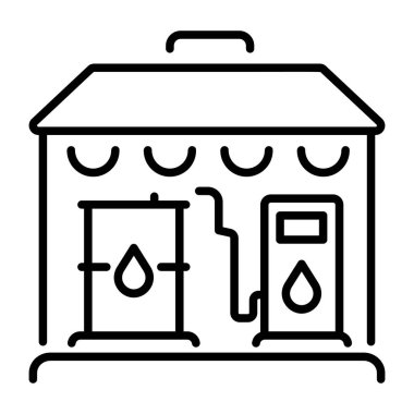 Yağ deposunu gösteren bir satır biçimi simgesi