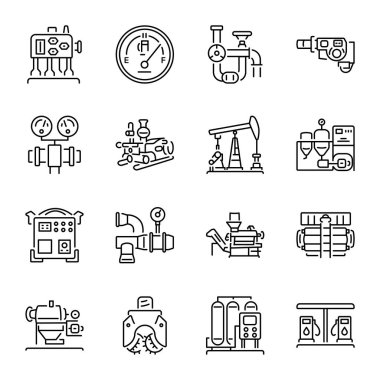 Endüstriyel Araç Çizgisi Biçimi Simgeleri 