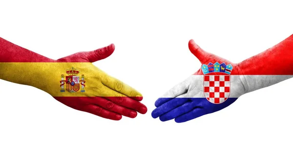크로아티아와 스페인의 손으로 그려지면서 이미지로 바뀌었습니다 — 스톡 사진