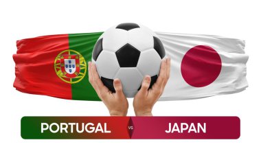 Portekiz, Japonya milli takımlarına karşı futbol maçı konsepti.