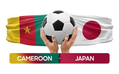 Kamerun, Japon milli takımlarına karşı futbol maçı konsepti.